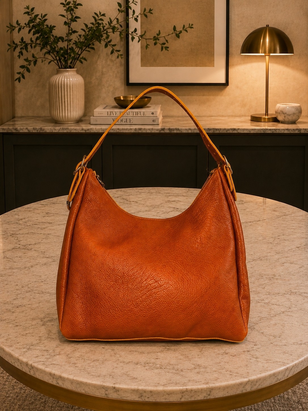 Portland Leather - Brand New - Oversized Sienna Aspen Shoulder Bag - Picture 2 of 6